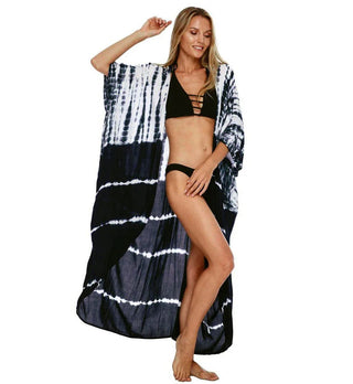 Beach Cover Up for Swimwear Women's Tie Dye Kimono - Cayana - 1