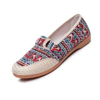 Behagelige boheme-slip-on-lærredssko - Cayana - 1