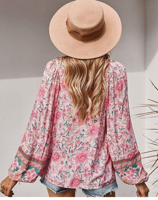 Boho hippie bluse i pink - Blouse - Cayana - 5