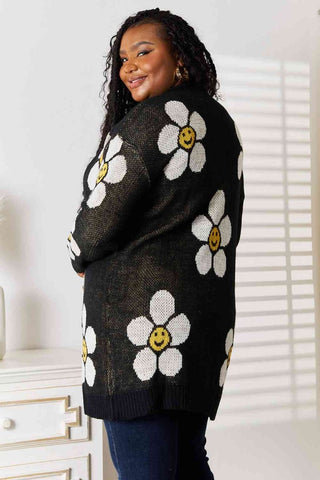 Cardigan med blomster og knapper Sofia - sweaters - Cayana - 9