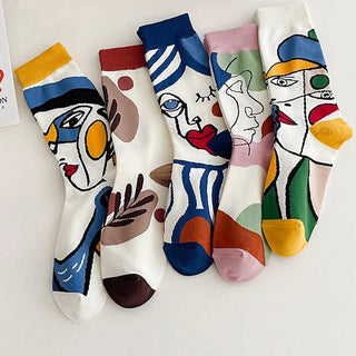 Casual Abstrakta Strumpor - Socks - Cayana - 2