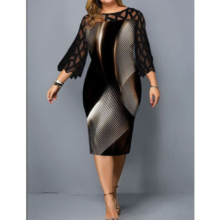 Elegant Midi Kjole Plus Size - Cayana - 2