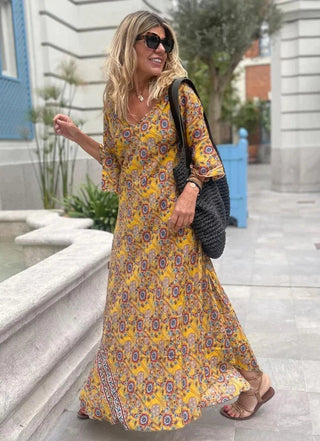 Giada - Print Boho Maxi Kjole - Kjole - Cayana - 1