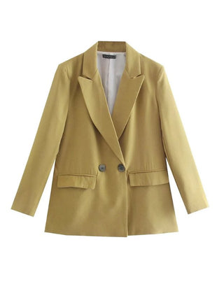 Isabella - Dame Dobbeltradet Oversized Blazer - Smart Casual Jakke - Cayana - 10