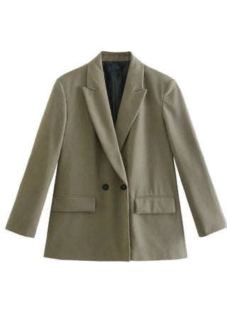 Isabella - Dame Dobbeltradet Oversized Blazer - Smart Casual Jakke - Cayana - 3