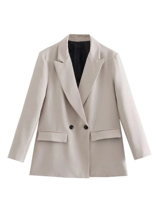 Isabella - Dame Dobbeltradet Oversized Blazer - Smart Casual Jakke - Cayana - 4