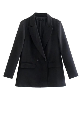 Isabella - Dame Dobbeltradet Oversized Blazer - Smart Casual Jakke - Cayana - 9