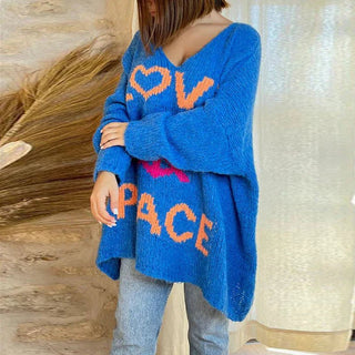 Peace & Love strikket sweater til damer - Cayana - 3