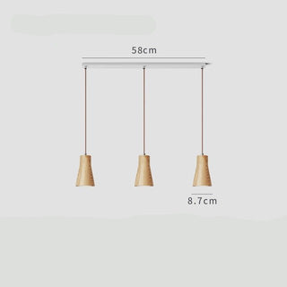 Rustik træ pendellampe - skønhed og funktionalitet i én - loftlampe - Cayana - 8