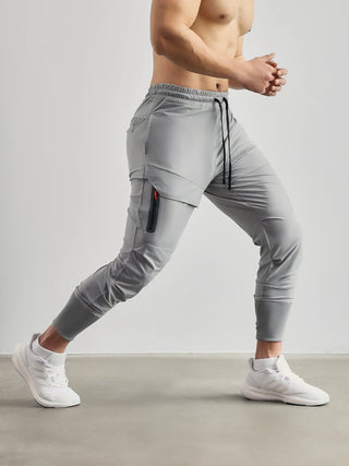 Stay Cool High Rib Cargo Jogger Athletic Trousers til mænd - Birte - Cayana - 28