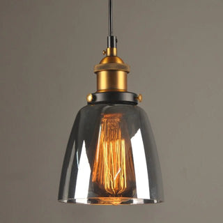 Vintage glas loftlampe - holdbar konstruktion - Art Deco inspireret loftlampe - Lighting - Cayana - 5