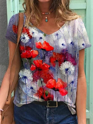 Helen | T-shirt med blomsterprint