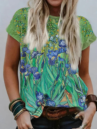 Alexa | T-shirt med blomsterprint - Tops en Shirts - Cayana - 1