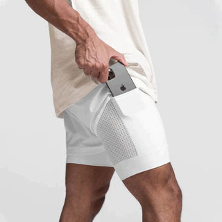 Åndbare fitnessshorts med lommer | Komfortable og elastiske! - Broeken Heren - Cayana - 8