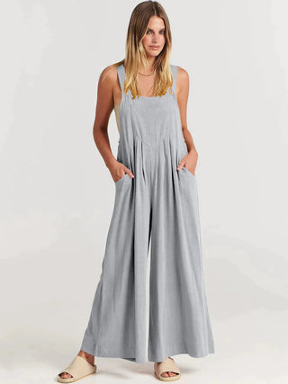 Annelies | Elegant ensfarvet jumpsuit - Jumpsuit - Cayana - 11