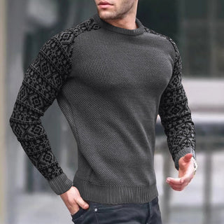 Brian | Strikket herresweater med vaffelmønster - Tops en Shirts Heren - Cayana - 5