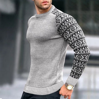 Brian | Strikket herresweater med vaffelmønster - Tops en Shirts Heren - Cayana - 4