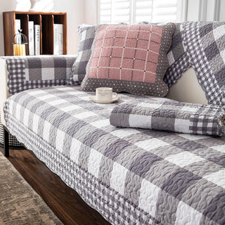 Cotton Plaid Anti-scratch Couch Cover - Cayana - 5