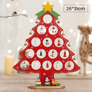 Crafty Pine™ | DIY Houten Mini Kerstboom Set met Feestelijke Ornamenten - Cayana - 16