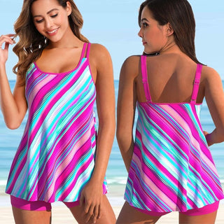 Iris™ Tankini Set Met Gestreepte Print - Luna Luci