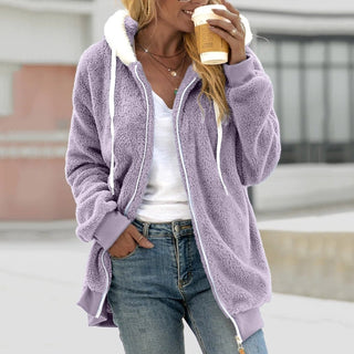 Jenna | Oversized varm bamsecardigan med lynlås - Cayana - 9