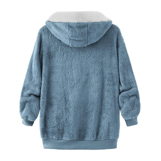 Jenna | Oversized varm bamsecardigan med lynlås - Cayana - 19