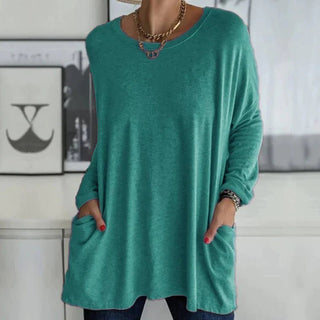 Lily | Ensfarvet top med rund hals - Tops en Shirts - Cayana - 8