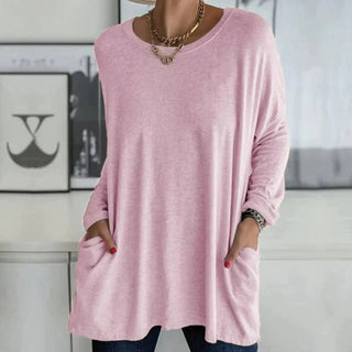 Lily | Ensfarvet top med rund hals - Tops en Shirts - Cayana - 4