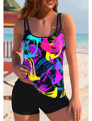 Marjo | Farverig Todelt Tankini - Cayana - 2