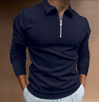 Nolan | Stilfuld langærmet polo - Tops en Shirts Heren - Cayana - 4