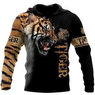 Samuel | Hættetrøje med tiger til mænd - Vesten en Hoodies Heren - Cayana - 1