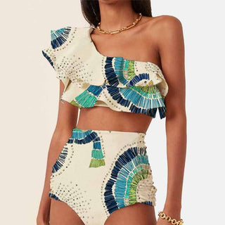 Sara | One Shoulder Bikini med print - Cayana - 1