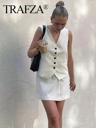 Sommer Elegance Vest & Shorts-sæt - Cayana - 6