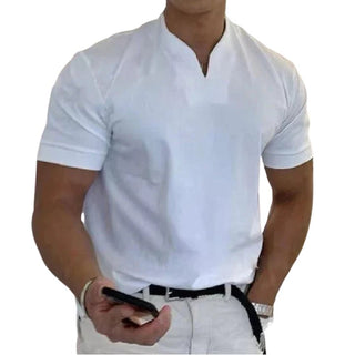 Xander | Slim Fit V Neck Sportshirt - Tops en Shirts Heren - Cayana - 1